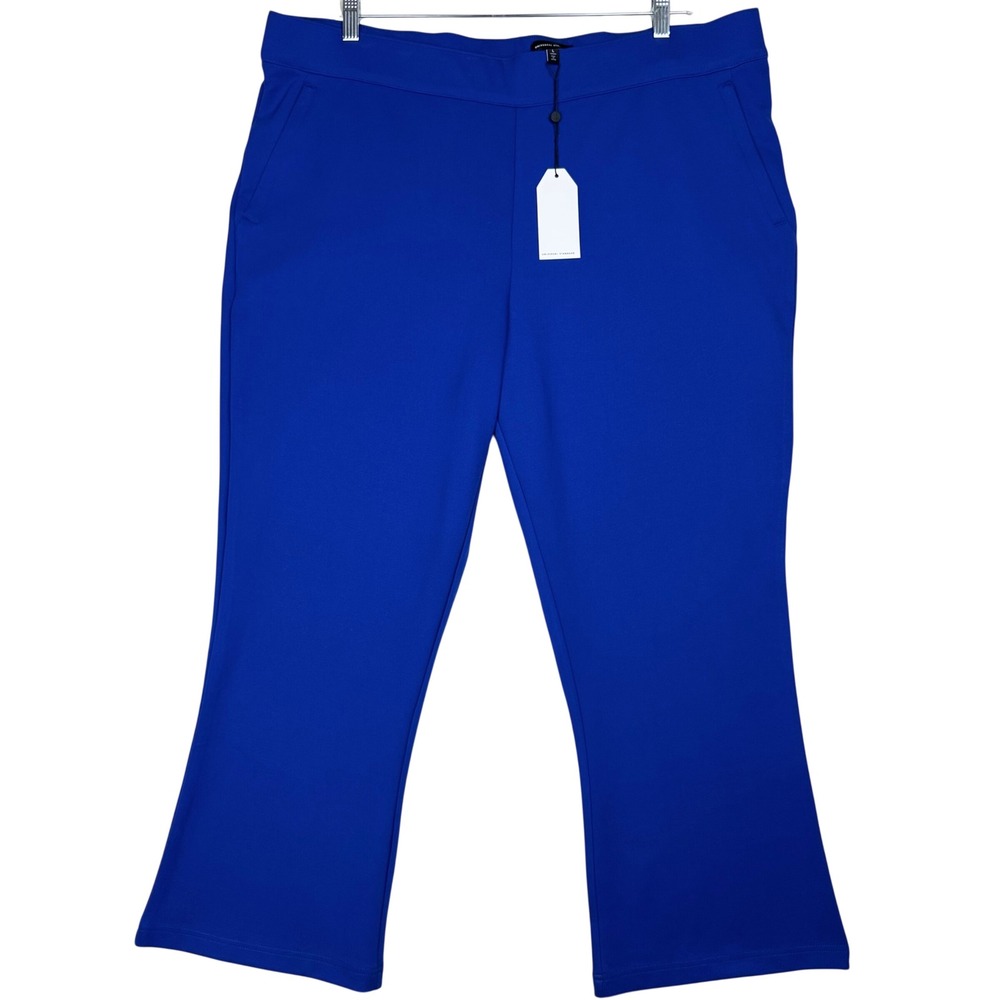 NWT Universal Standard Pull On Bootcut Ponte Pants Size L 22-24 Blue Office Crop